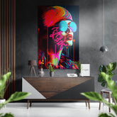 Woman Brushed Aluminum Dibond Wall Art.